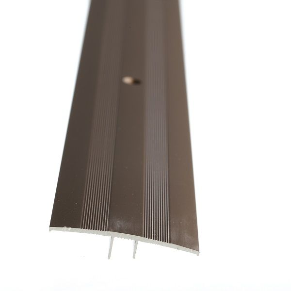 Aluminium T-Piece Door Strip Dark Bronze Drilled 2500 x 44 Aluminium Door Strip