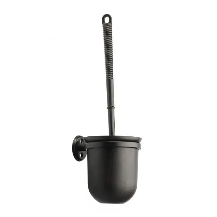 Toilet Brush Holder Set, Curvino Collection, Melamine, White