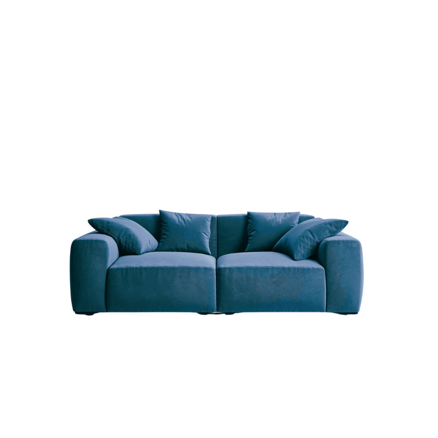 Yara 3 Seater Sofa Couch- Blue