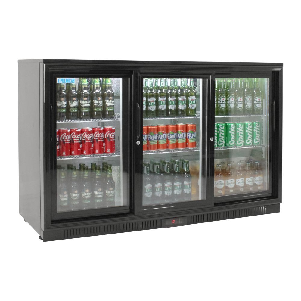 Back Bar Beverage Cooler – 3 Door, Sliding - POLARCAB