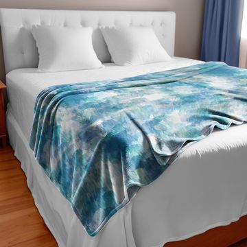 Turqouise and Mint Large Light Weight Fleece
