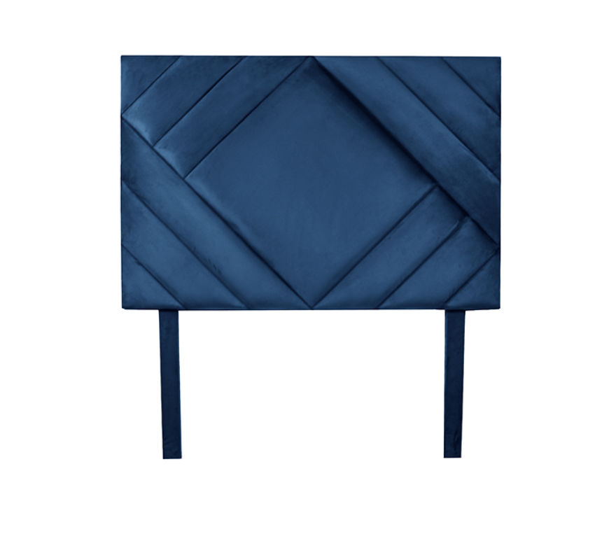 Bryndis Diagonal Panel Headboard Blue Double