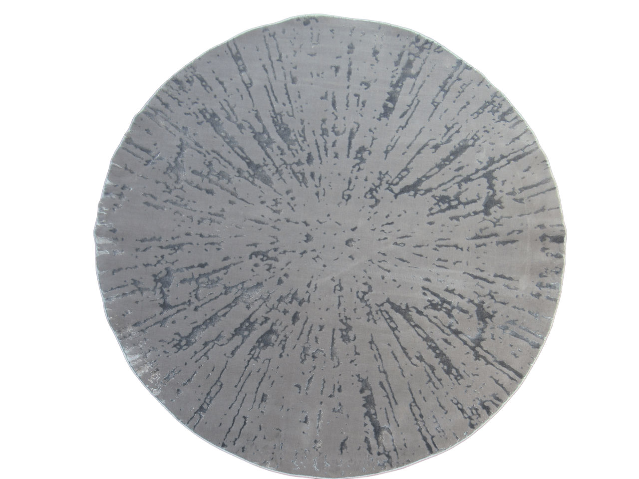 BK Carpets & Rugs -  Modern Round Abstract Rug -  2,8m x 2,8m -  Dark Grey - Grey