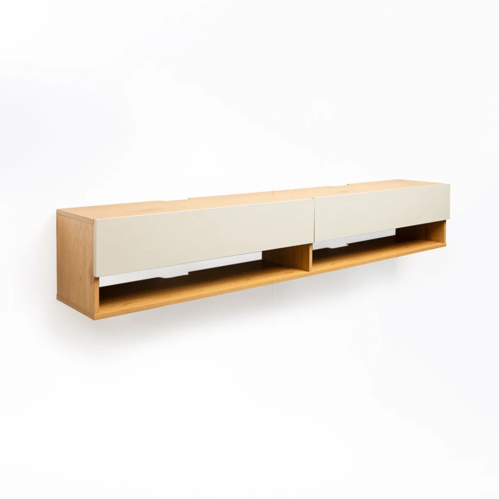 Bron 2-Drawer Floating TV Unit – Wall-Mounted Entertainment Console | Modern Minimalist Storage