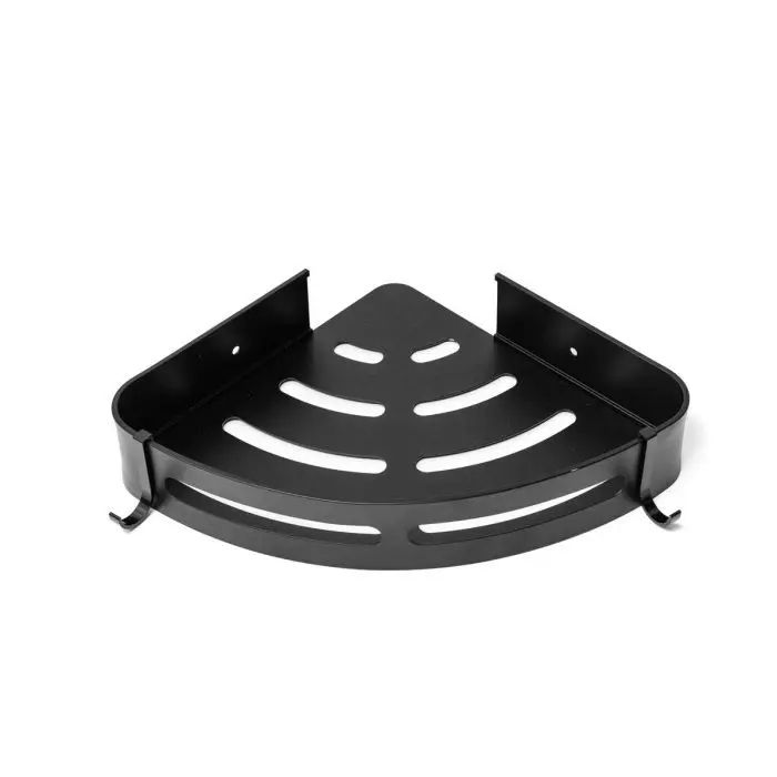 Woodly Corner Shelf, Aluminium, Black
