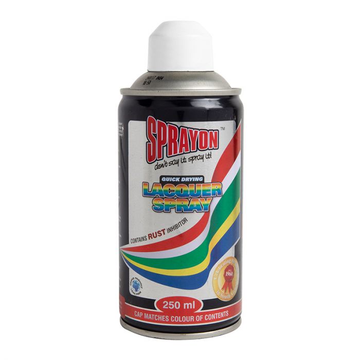 Sprayon - Std Spray Paint Satin White 250ml - 2 Pack