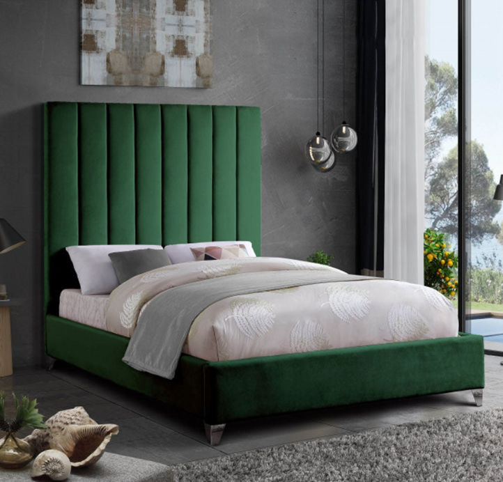 Bliss Sleigh Bed Double -Green