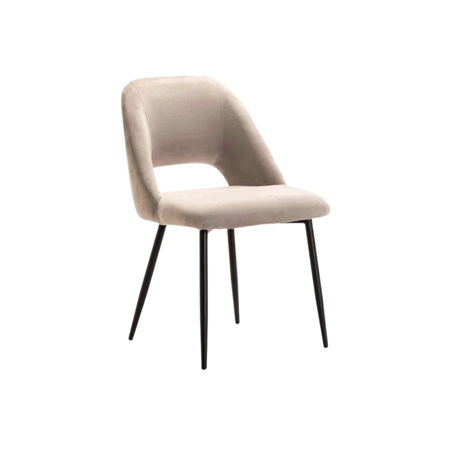 Velvet Upholstered Dining Chair - Taupe