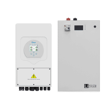 Deye 5kW Hybrid Inverter and 5.3kWh Wall Mount LBSA Battery Combo WHITE