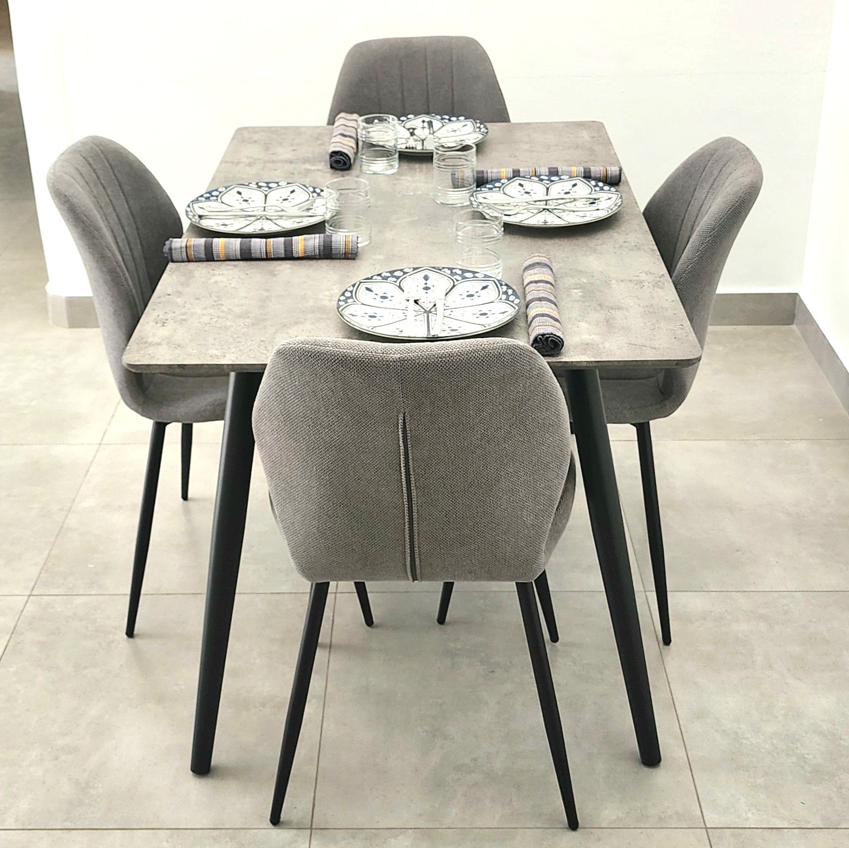 Nordic 5pc Dining Set Grey