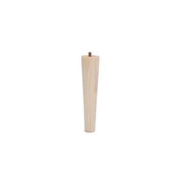 Cone Leg with M8 Bolt, H200mm x 45mm x 25mm, Raw Pine (4 Pack) BY WOODLY