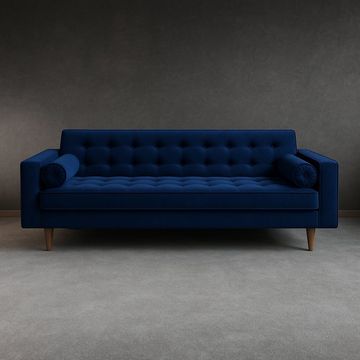 IG Furn- Lottie Velvet Sleeper Couch Blue