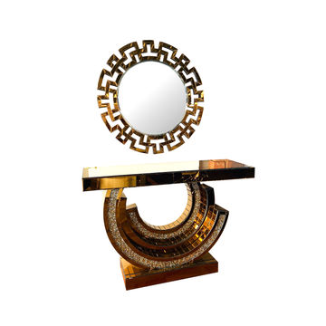 KC FURN-Coaster Mirror and Console Set