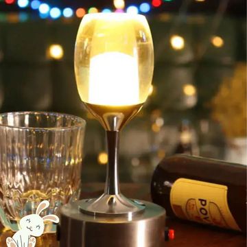 Rechargeable Wine Glass Shaped Table Lamp