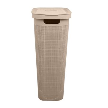 Slim Laundry Hamper Fiber 40L Beige