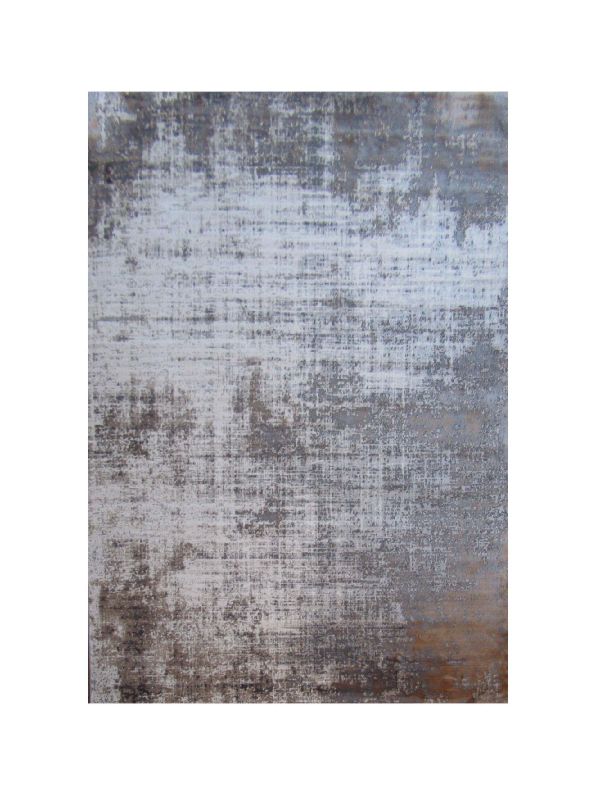 BK Carpets & Rugs - Modern Abstract Style Indoor Rug - 2.3m x 3.4m - Grey - Rustic Brown - White