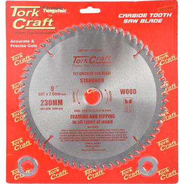 Tork Craft - Blade - 230mm x 60T - 30mm x 20mm x 16mm x 1mm - 2 Pack