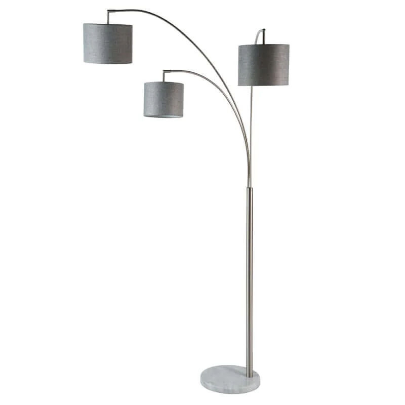 Vividitto - Mung 3 Branch - Grey Fabric Shades 208cm H