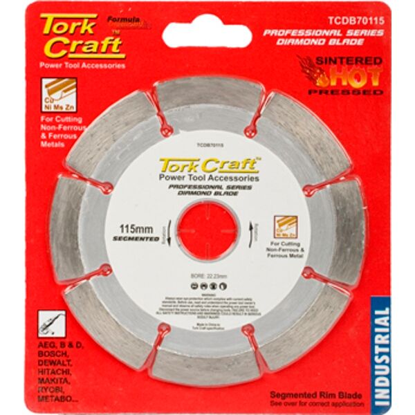 Diamond Blade Seg.115 X 22.23Mm For Metal Cutting