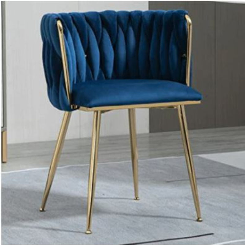 Dove Velvet Dinning Chairs-Square Blue
