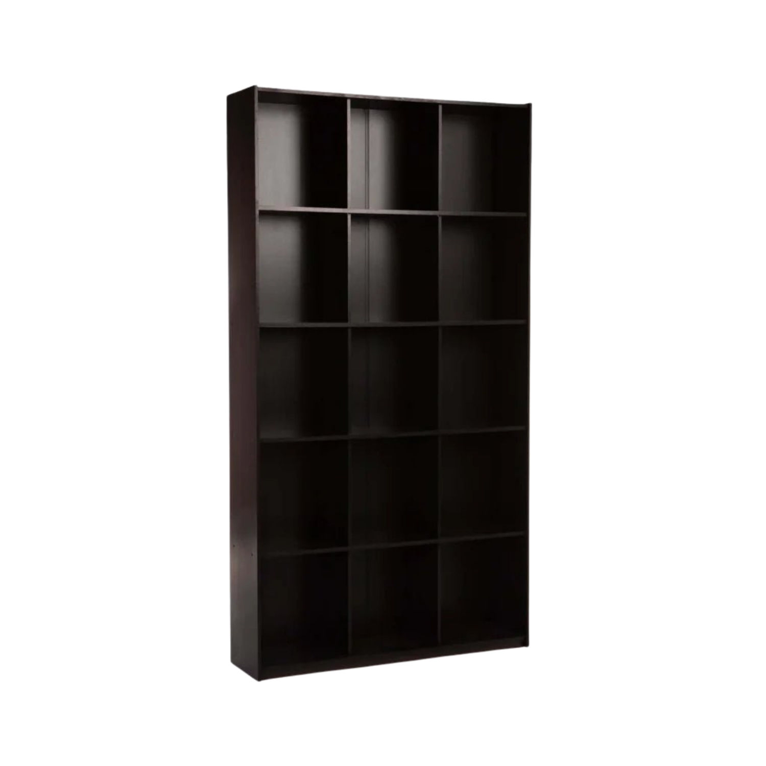 5-Shelf Bookcase with 15 Compartments - Wenge