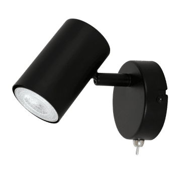 Harper 1 Light Black Spot Light with On/Off Switch