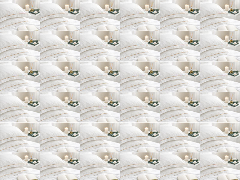 Premium Collection Soft Touch - Oxford Creme Brulee Satin Stitch Pillow Cover Set - King - (30 Sets)