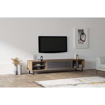 TV Stand Eray - Walnut, Anthracite