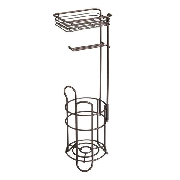 TOILET PAPER HOLDER BATHROOM PHONE SHELF BRONZE STAND