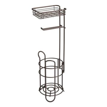 TOILET PAPER HOLDER BATHROOM PHONE SHELF BRONZE STAND