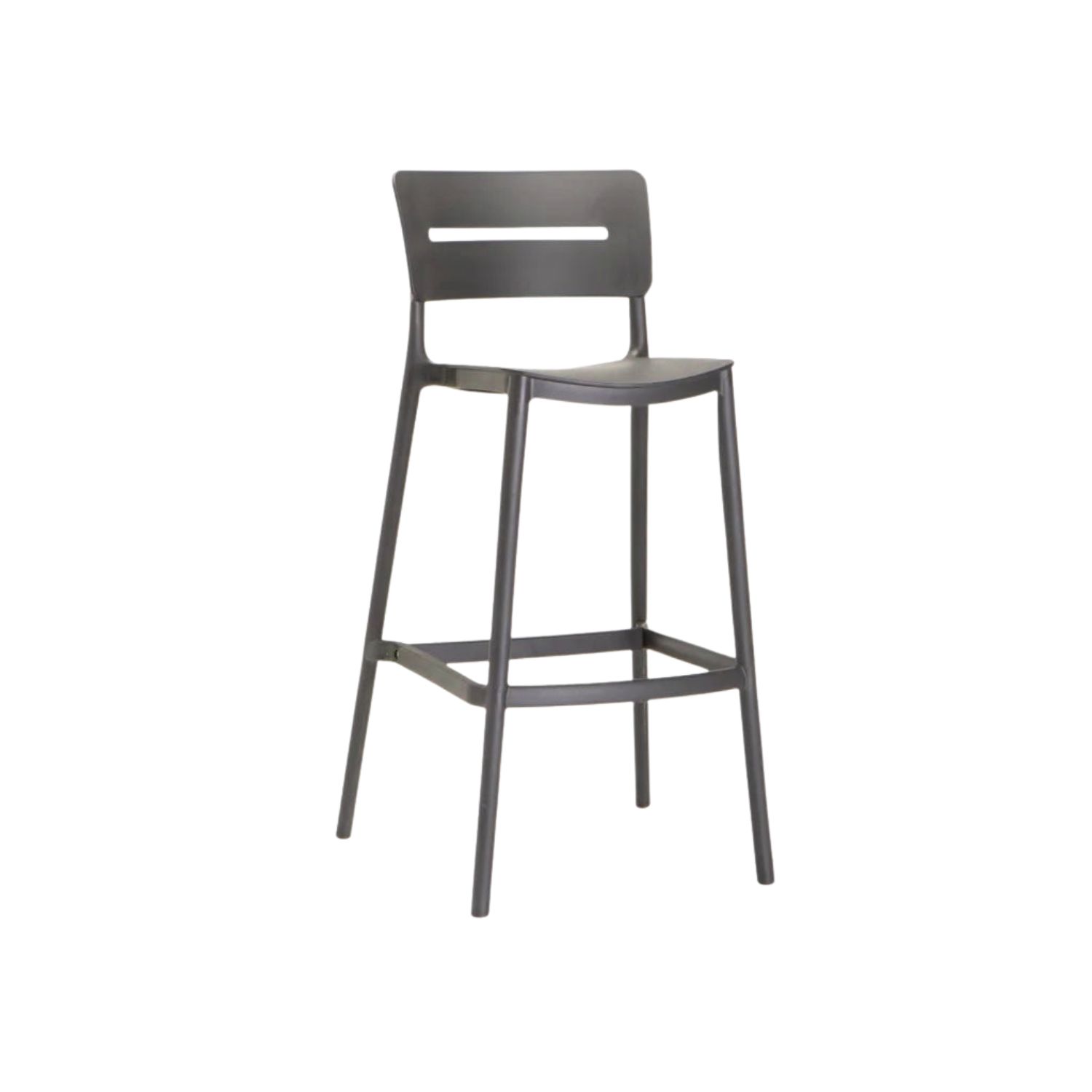 Modern Indoor Outdoor Barstool - Dark Grey