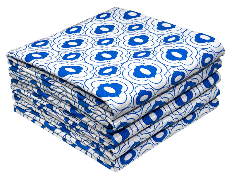 Bunty's Kitchen Towel - Design 2598 - 052x072cms - (05 Pc Pack) - Patterns - Victoria Blue