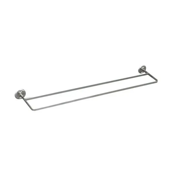 Woodly Double Towel Rail, Stainless Steel, 800mm