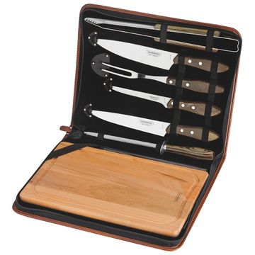 Tramontina 8 Piece Braai Set, Leather Case, Braai Range, Dishwasher Safe