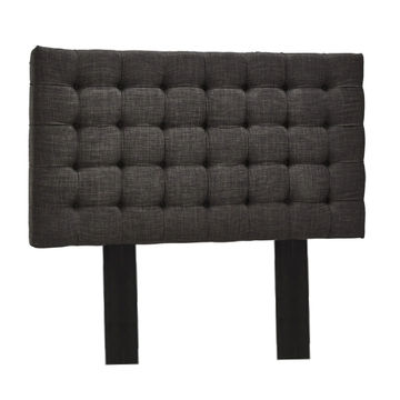 Nu Dekor - Benno Button Headboard - King - Charcoal Grey