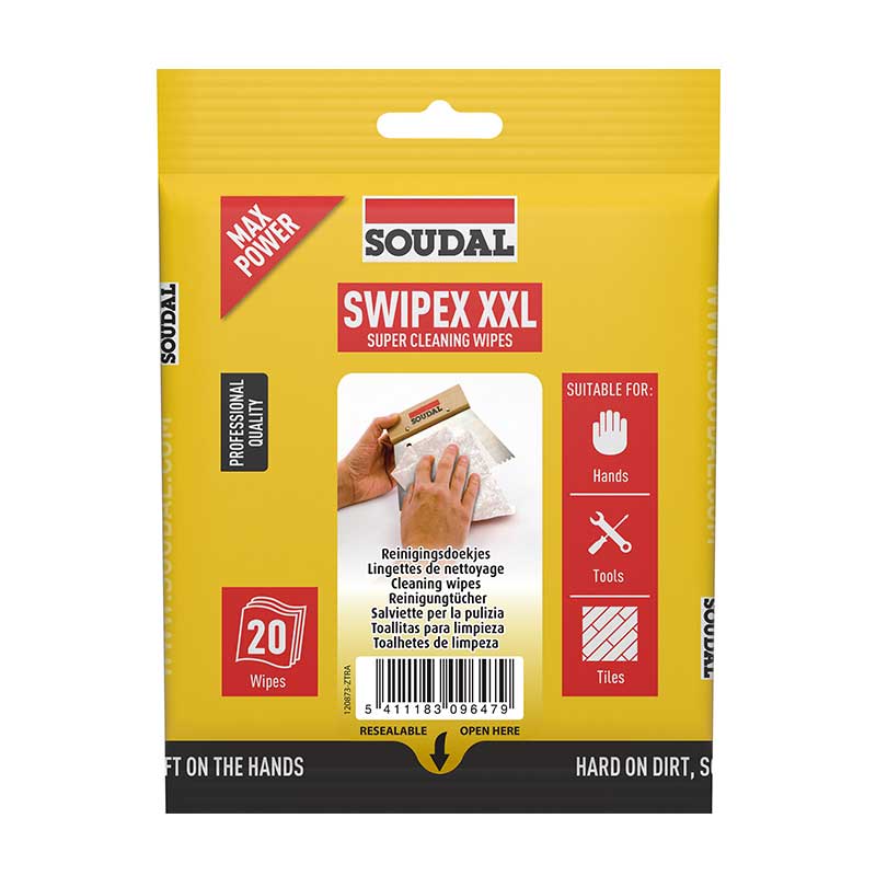 SOUDAL Swipex Heavy Duty Cleaning Cloths XXL 20 Piece