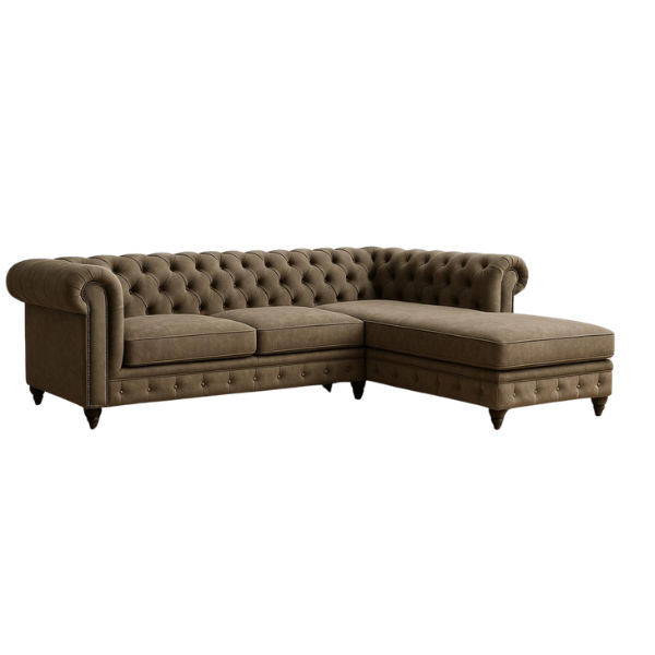 Innofurn-L-Shaped Chesterfield Sofa