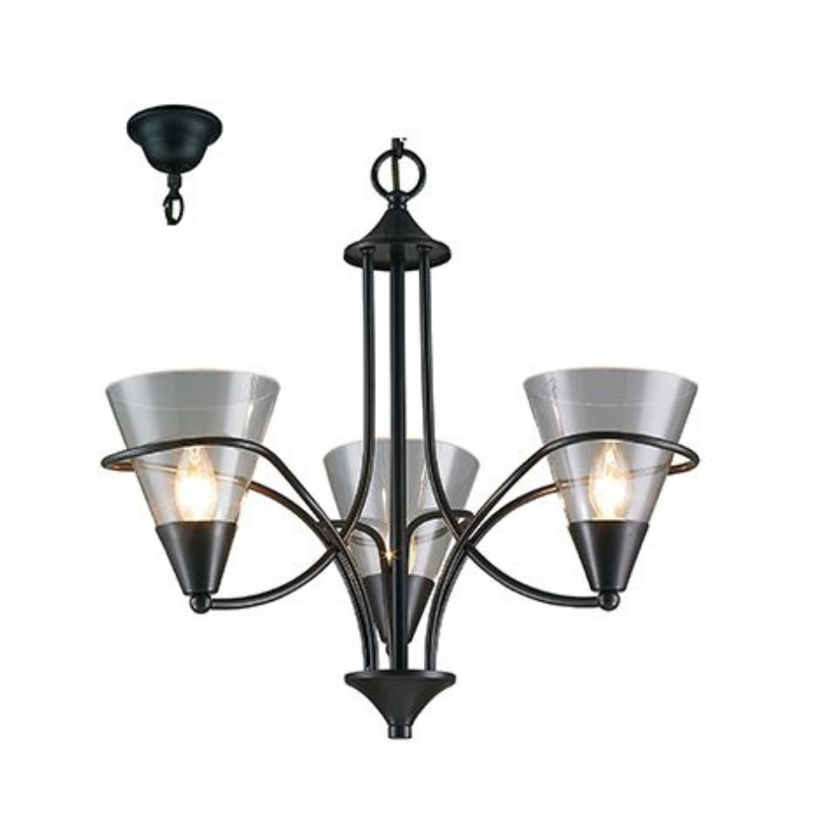 Chandelier Black E14 3x40w