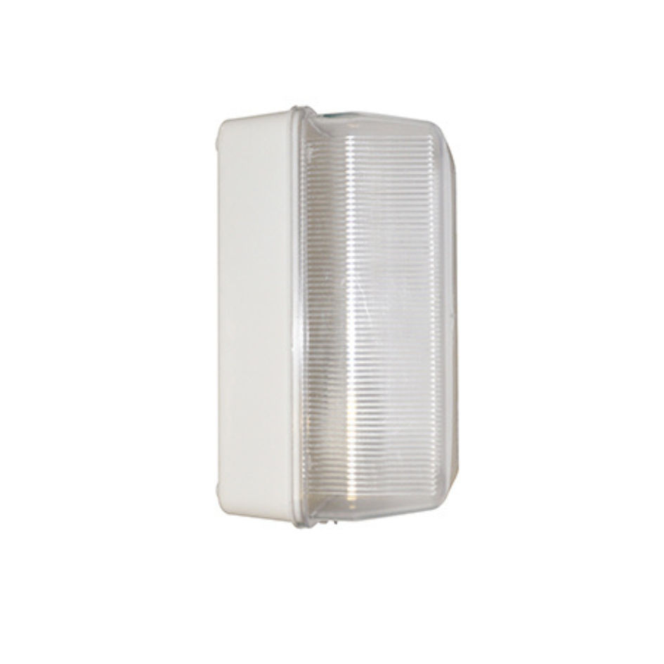 Bulkhead Polycarbonate Rectangular White B22