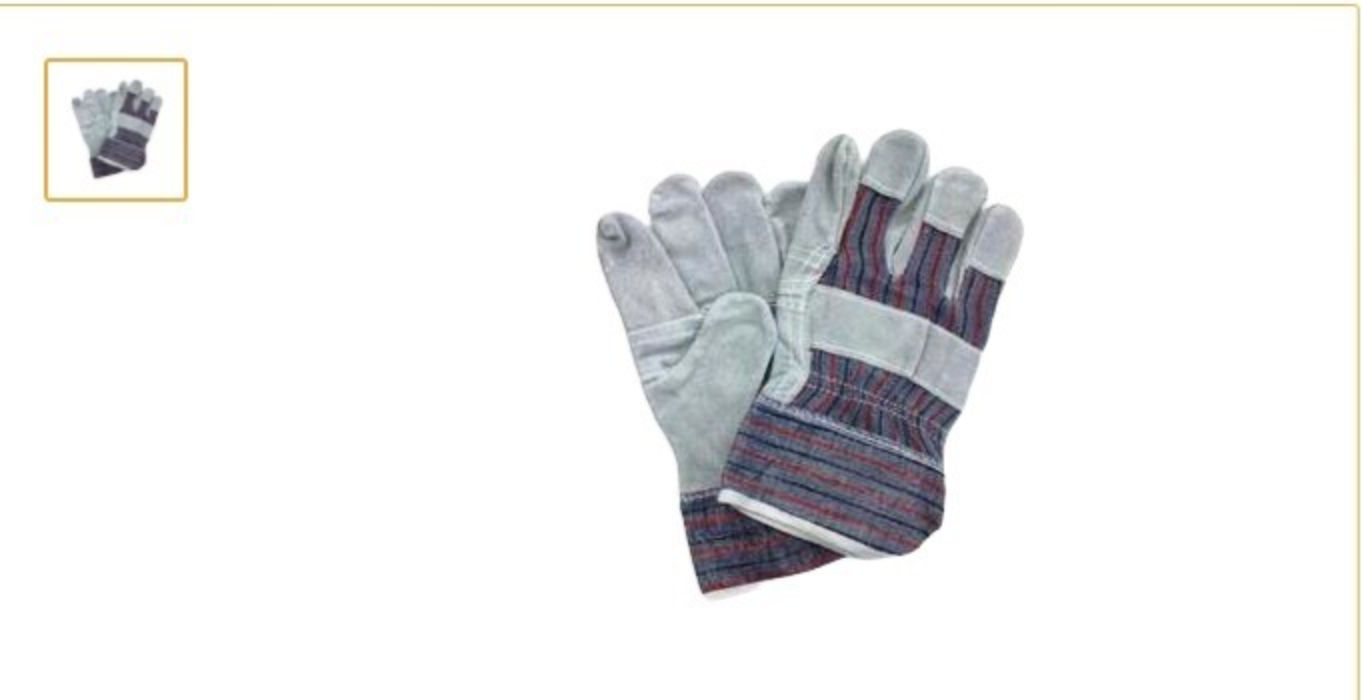 Stripe Chrome Leather Gloves - Wrist