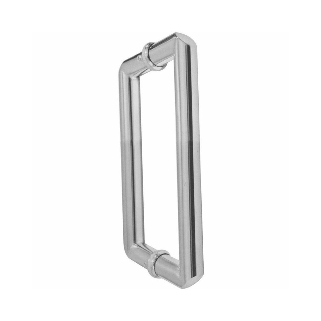 Tubular stainless steel pull handle with indented edges