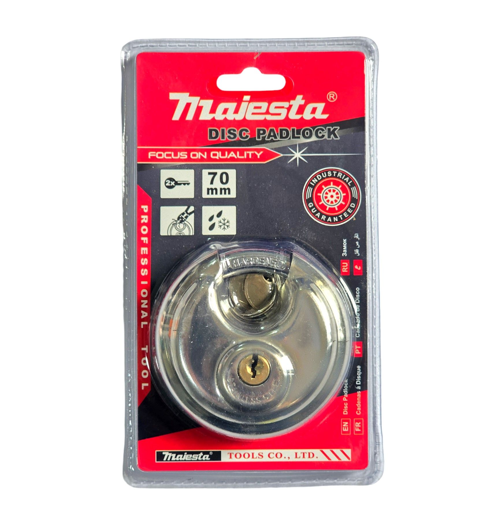 Majesta Discus Security Padlock 70mm