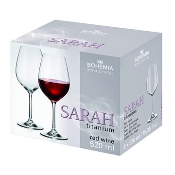 Bohemia Crystal Sarah Titanium White Glasses 520ml 6pk