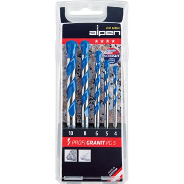 Granite Drill Bit Set 5Piece 4 5 6 8 10Mm LEROY MERLIN South Africa