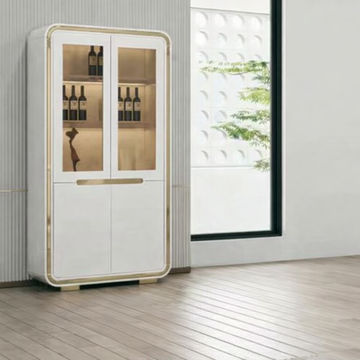 Odora Display Cabinet -White/Gold