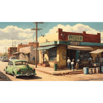 Canvas Wall Art - Canvas Wall Art – Vilakazi Street Soweto Vintage - B1115 - [120 x 80 cm]