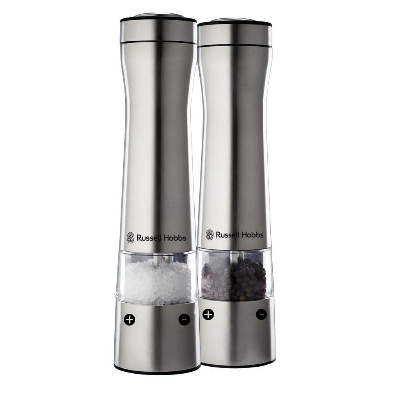 Russell Hobbs 855588 LED Salt and Pepper Mills Set Silver