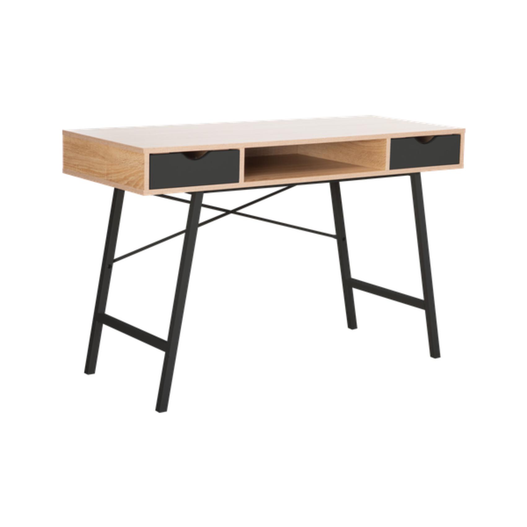 Everfurn Rain Work Desk 2, Two Drawers, Steel Frame, Office