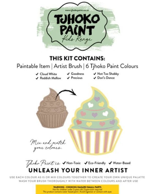 Tjhoko Jnr Flat Cut-out Cupcake (200x159mm)