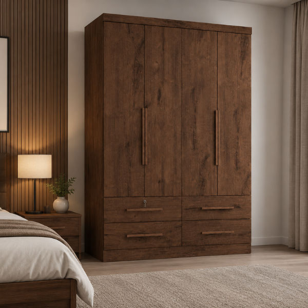 Maximus Plus 4-Door Wardrobe Rosewood